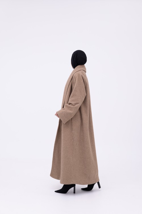 Manteau Clémence beige foncé