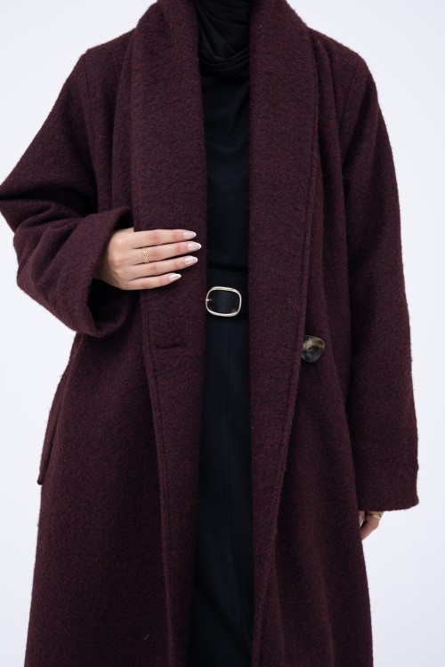Manteau Clémence burgundy