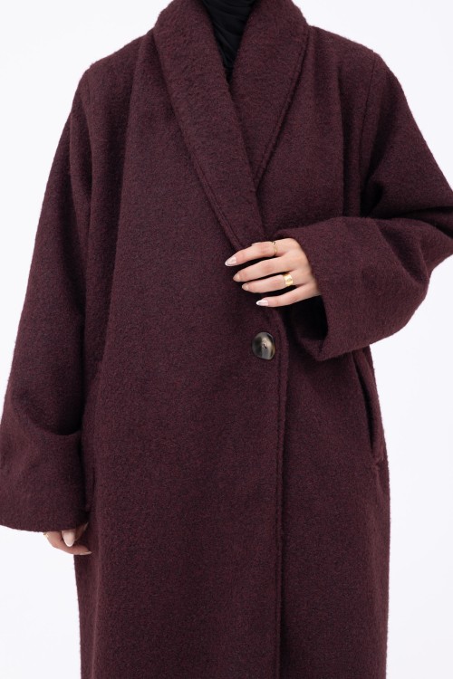 Manteau Clémence burgundy