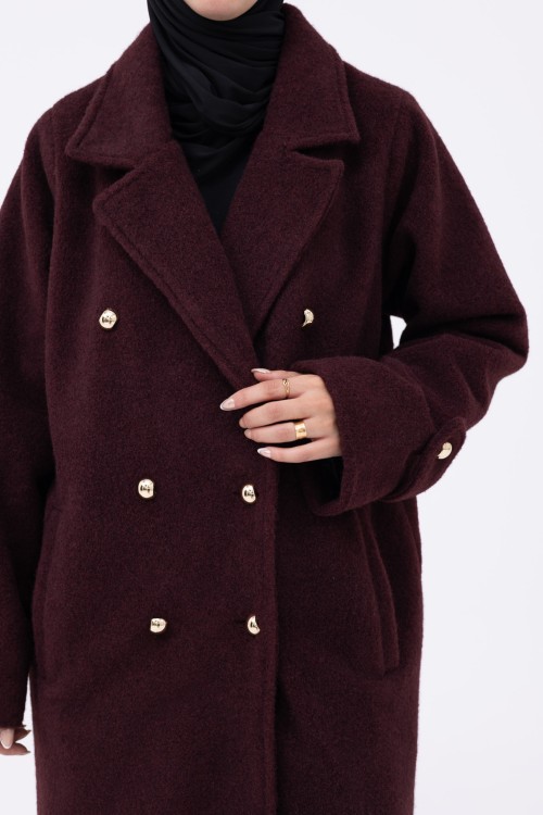 Manteau Sézanne burgundy
