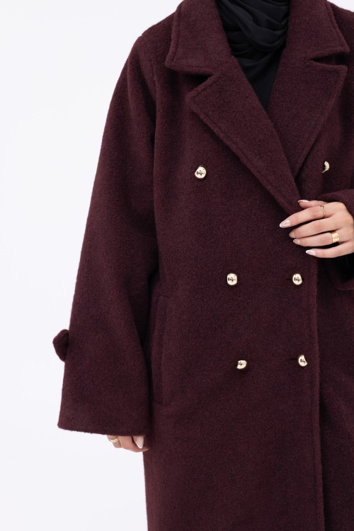 Manteau Sézanne burgundy
