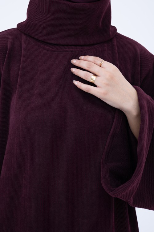 Robe pull Elya burgundy