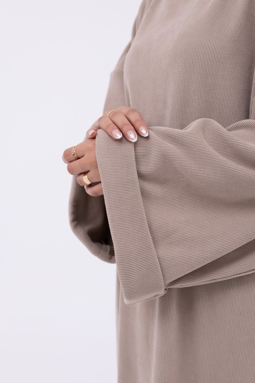 Robe pull Elya beige