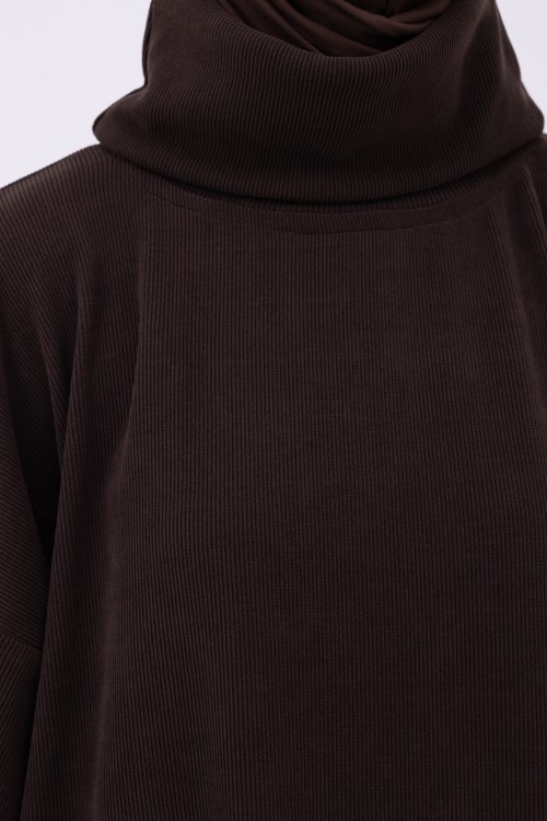 Robe pull Elya marron