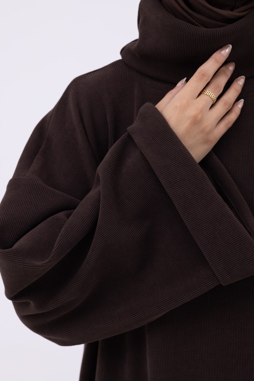 Robe pull Elya marron