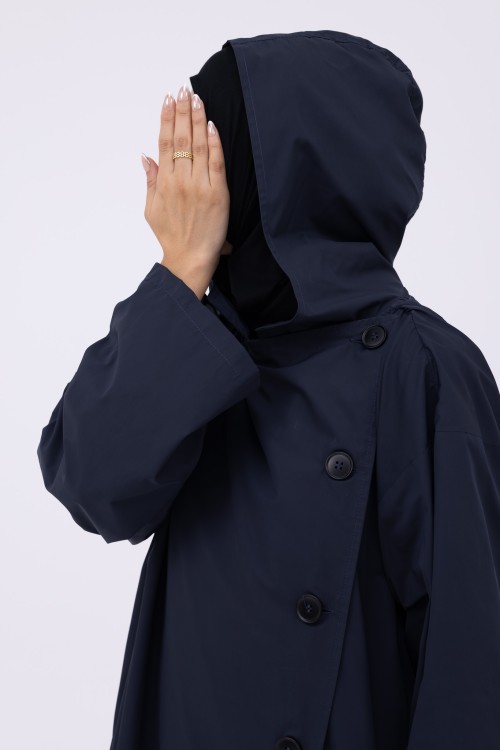 Trench Imperméable Estelle bleu nuit
