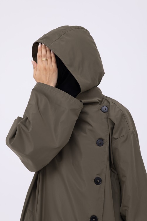 Trench Imperméable Estelle olive