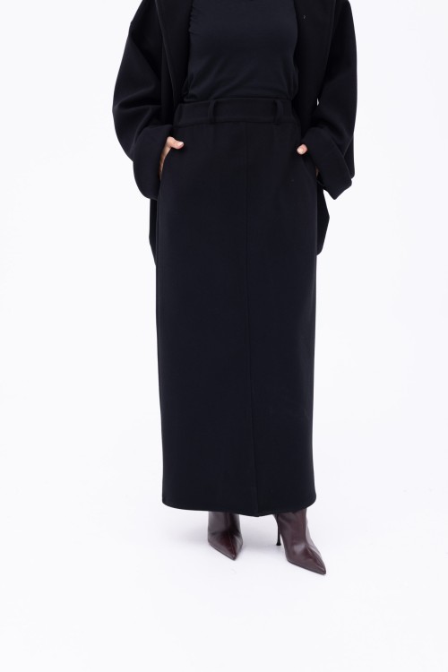 Pauline jupe droite noir