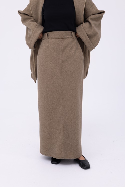 Pauline jupe droite beige