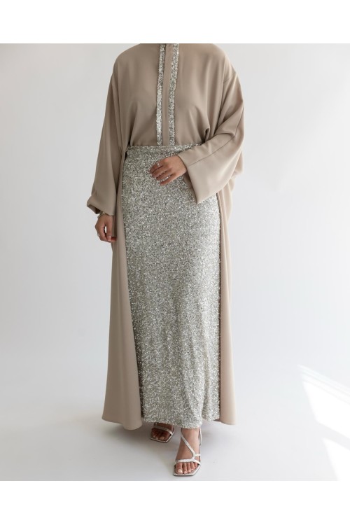 Jupe Sofya à sequin silver