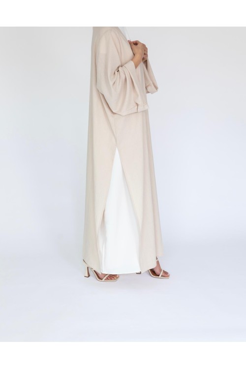 Abaya Essentiel en lin beige