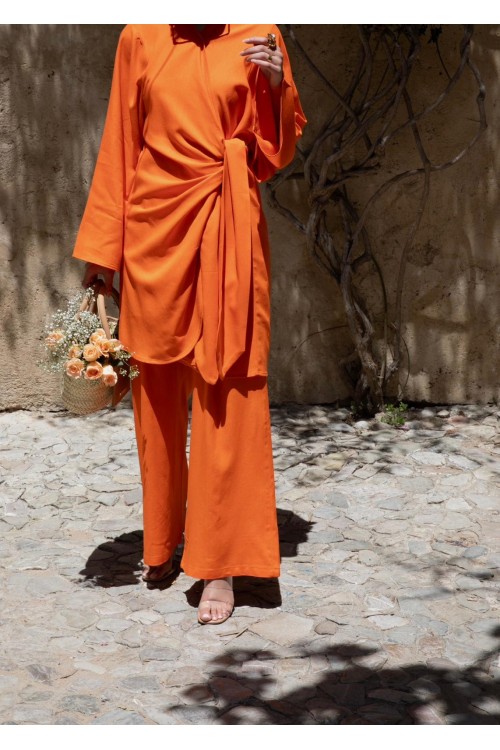 Ensemble Anita en lin orange