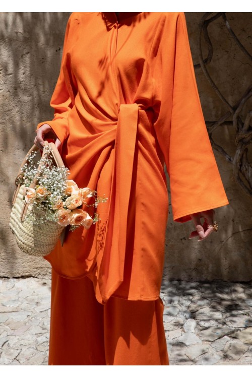 Ensemble Anita en lin orange