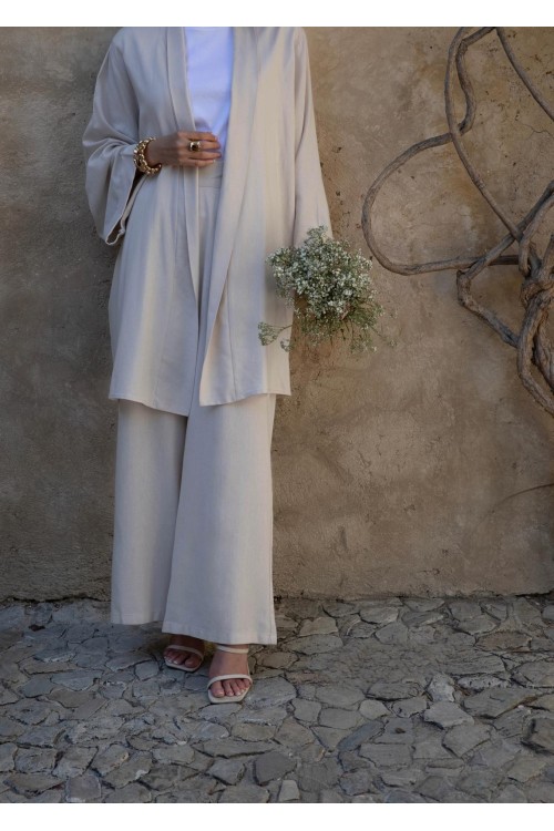 Ensemble en lin Eloa beige