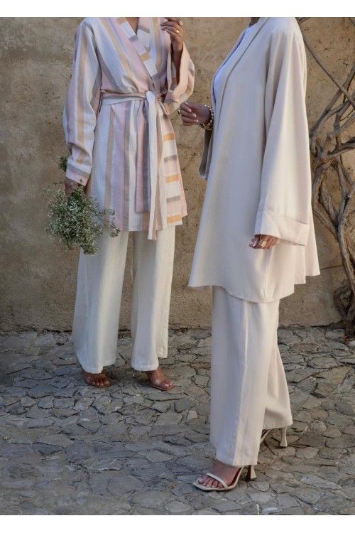 Ensemble en lin Eloa beige