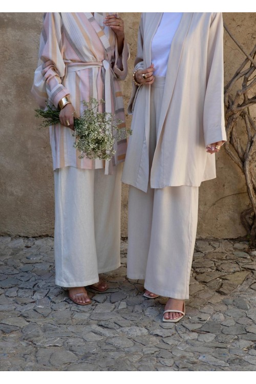 Ensemble en lin Eloa beige