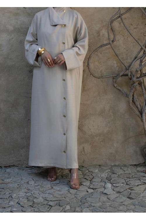 Robe Celyn en lin beige