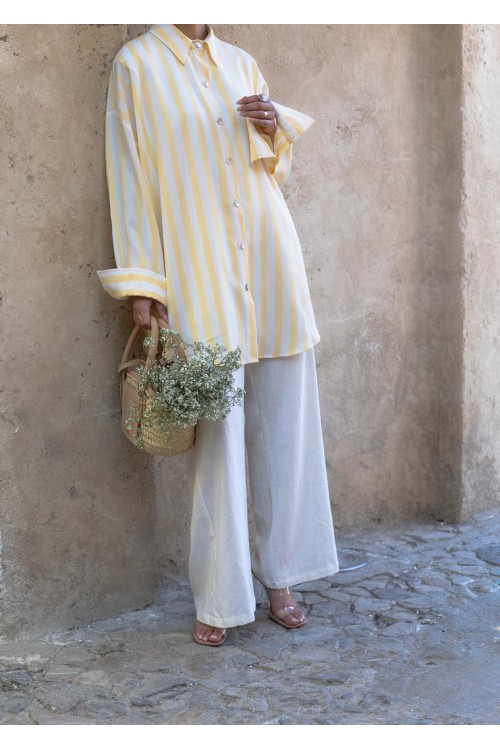 Palazzo classy en lin blanc