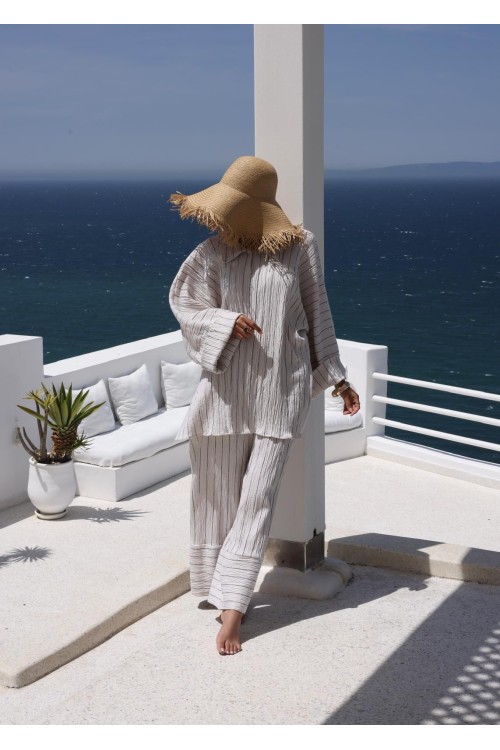 Ensemble Lina rayé
