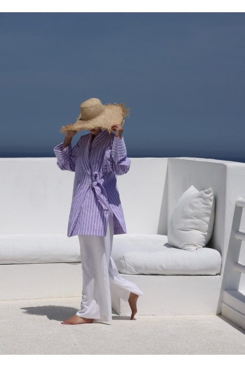Ensemble Zoa II en lin lilas