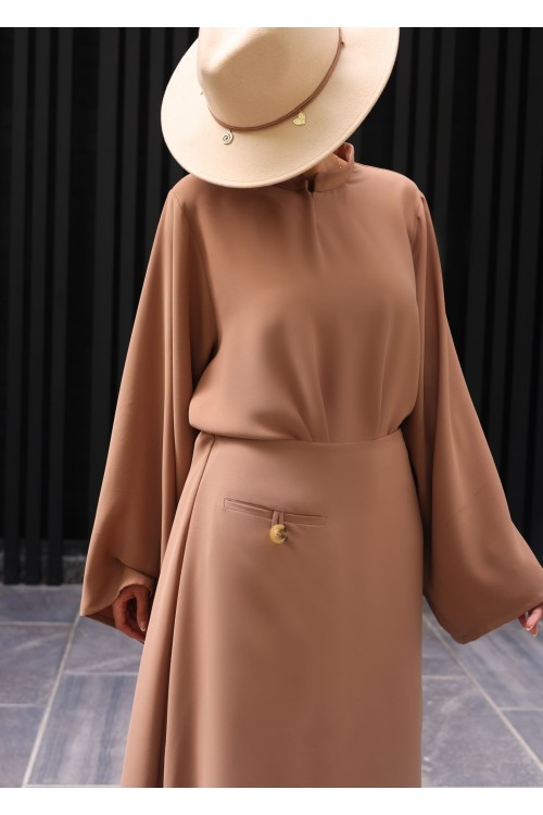 Robe Beatriz noisette