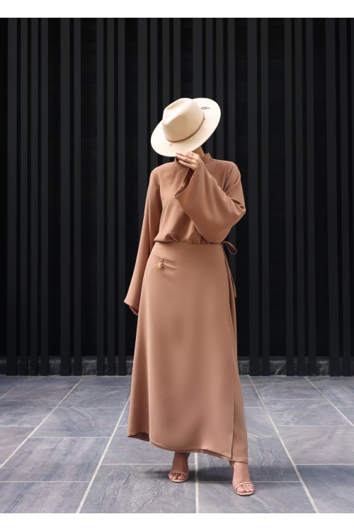 Robe Beatriz noisette
