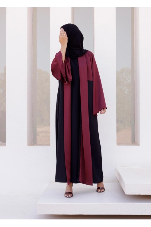 Abaya Maïla burgundy