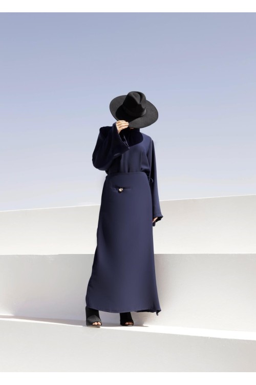 Robe Beatriz bleu nuit
