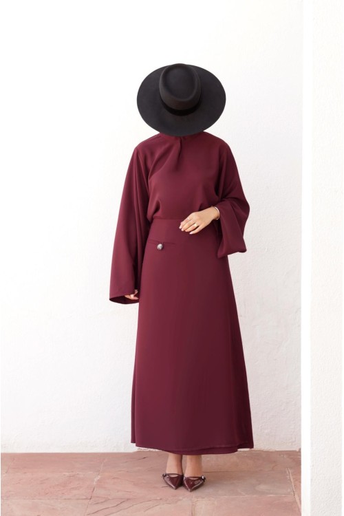 Robe Beatriz burgundy