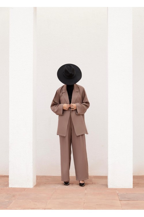 Ensemble Carmen taupe