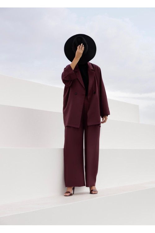 Ensemble Carmen burgundy