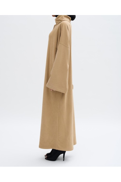 Robe pull Paula beige