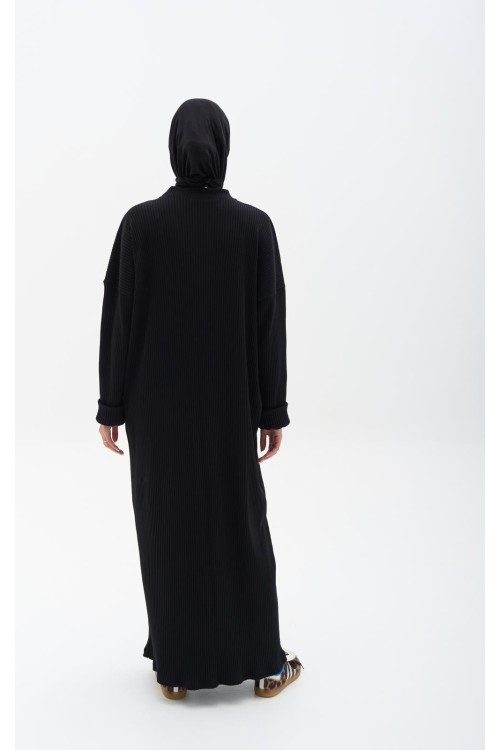 Robe côtelée noire