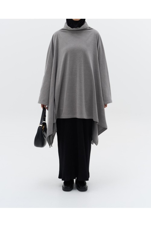 Cape Poncho grise