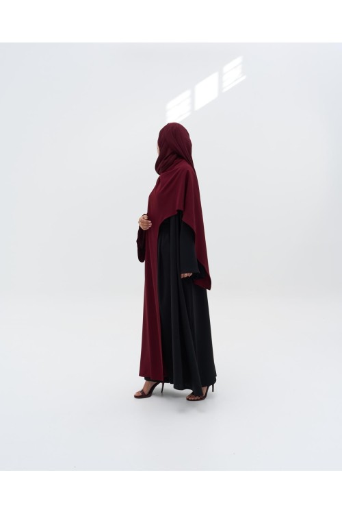 Abaya Paloma II noir & burgundy