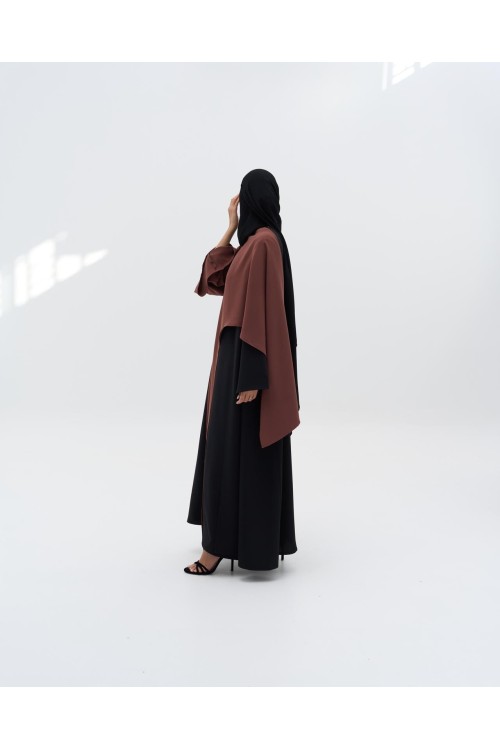Abaya Paloma II noir & cannelle