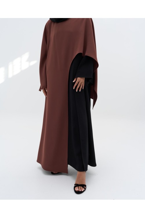 Abaya Paloma II noir & cannelle
