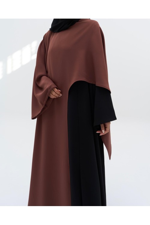 Abaya Paloma II noir & cannelle