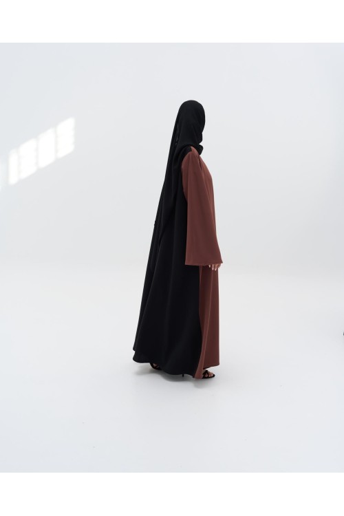 Abaya Paloma II noir & cannelle