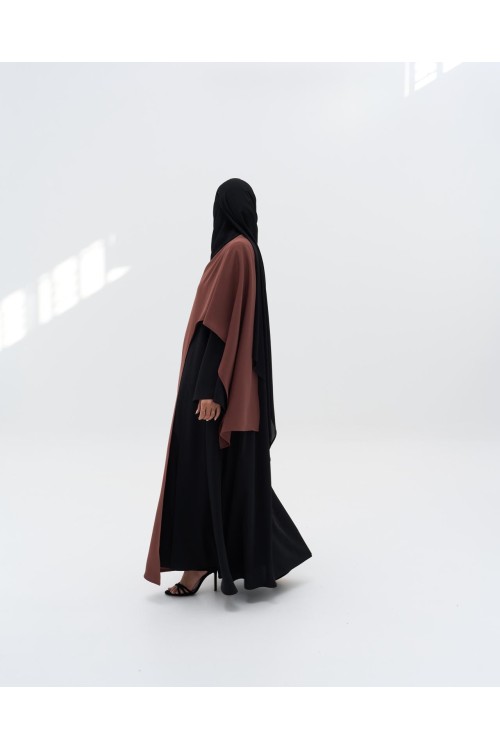 Abaya Paloma II noir & cannelle