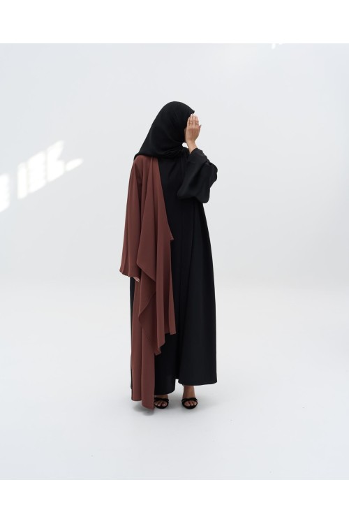 Abaya Paloma II noir & cannelle