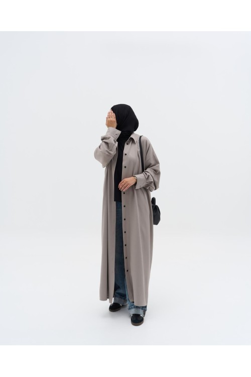 Robe chemise Émilie gris