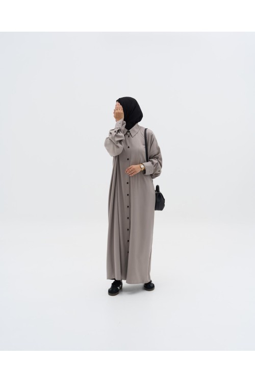 Robe chemise Émilie gris