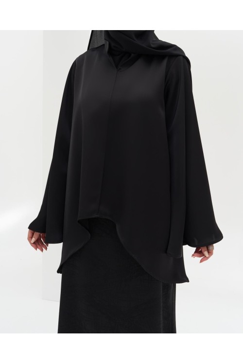 Cape Cara Noir satiné