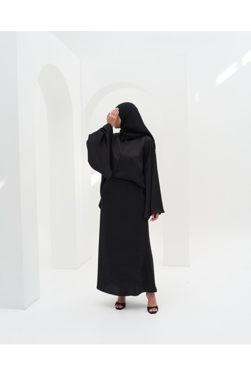 Cape Cara Noir satiné
