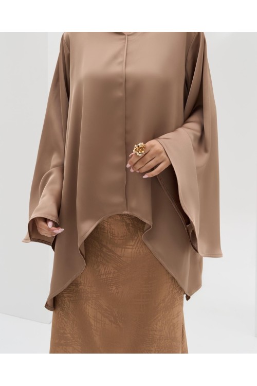Cape Cara noisette satiné