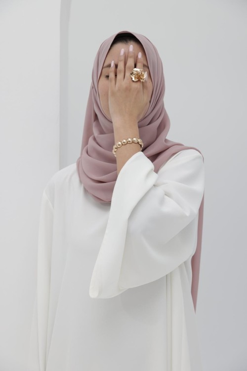 Hijab rose poudre
