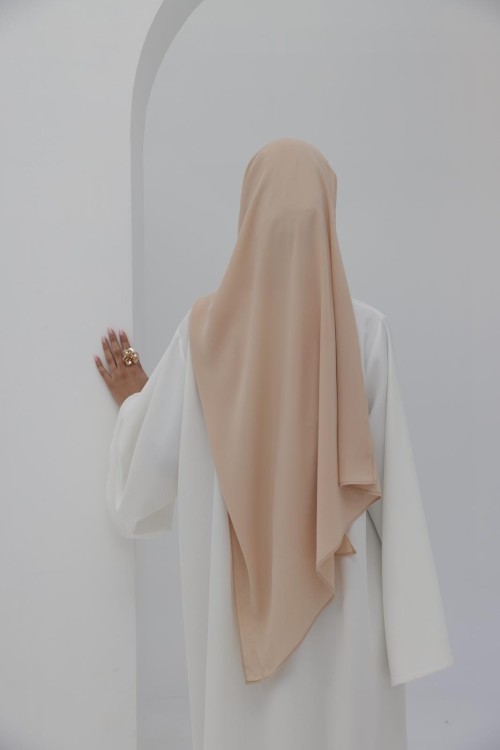 Hijab beige sable