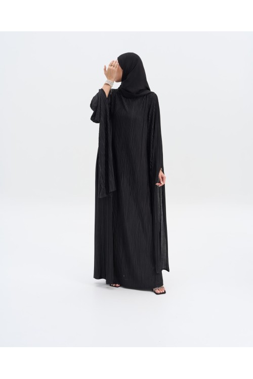 Robe plissée Syna noir