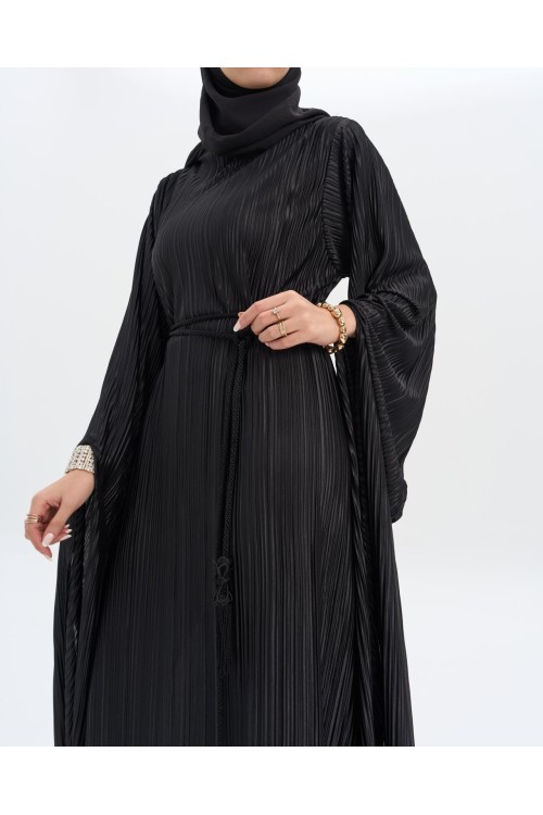 Robe plissée Syna noir